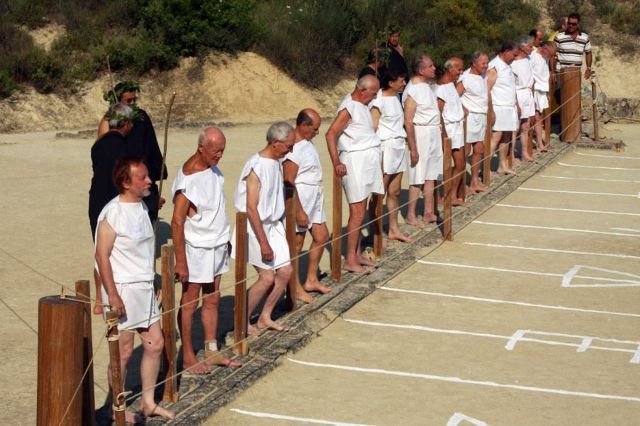 Ancient Nemea - 'Young-at-heart' competitors line up